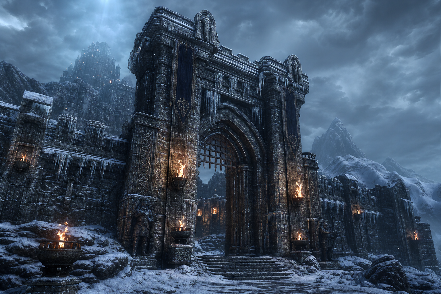 Fortaleza de piedra y nieve